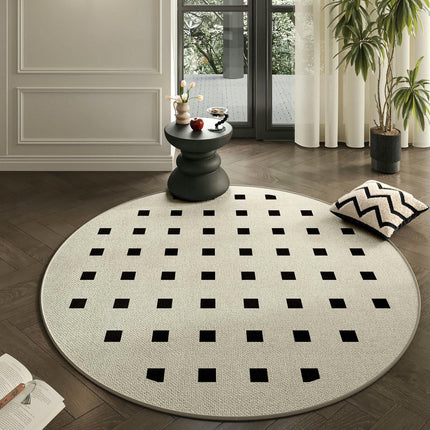 Washable Round Rug Modern Area Rug Indoor Non-Slip Carpet Area Rug for Bedroom Living Room