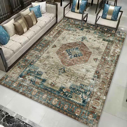 Ethnic Style Area Rug Vintage Rug Indoor Rug Washable Rug Carpets for Bedroom Living Room