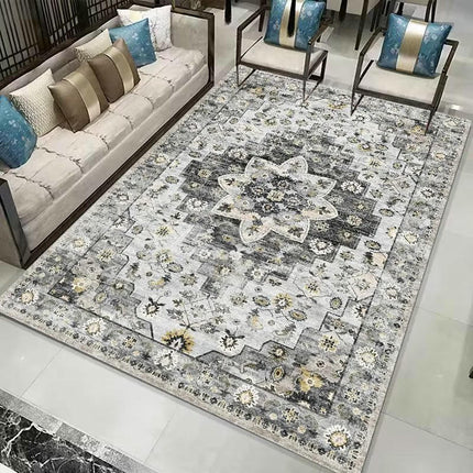 Ethnic Style Area Rug Vintage Rug Indoor Rug Washable Rug Carpets for Bedroom Living Room