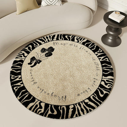 Beige Decor Carpet Round Area Rug Indoor Rug Washable Rug Carpets for Bedroom Living Room
