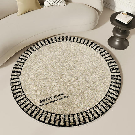 Beige Decor Carpet Round Area Rug Indoor Rug Washable Rug Carpets for Bedroom Living Room