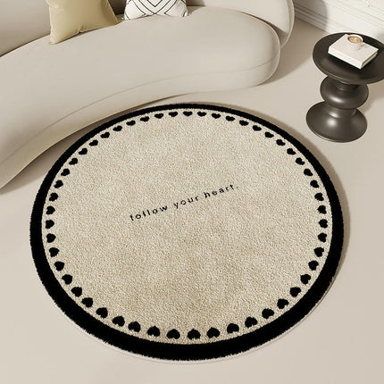 Beige Decor Carpet Round Area Rug Indoor Rug Washable Rug Carpets for Bedroom Living Room