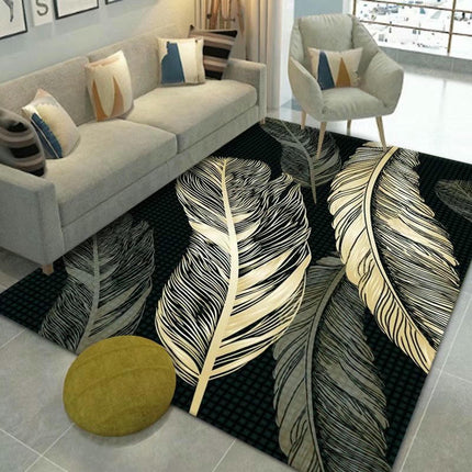 Feather Area Rug Washable Rugs for Living Room Soft Non-Slip Indoor Floor Carpet Home Decor