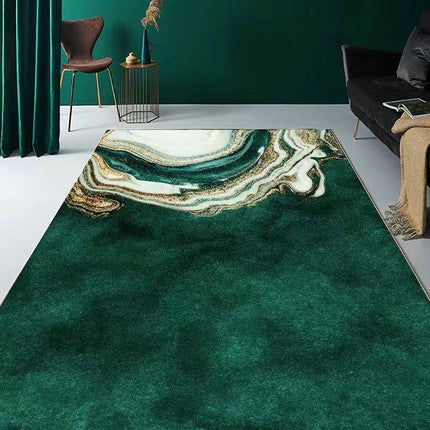 Green Area Rug Abstract Carpets for Indoor Non-Slip Modern Rugs Home Decor Living Room Carpet