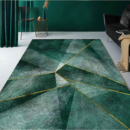Green Area Rug Abstract Carpets for Indoor Non-Slip Modern Rugs Home Decor Living Room Carpet