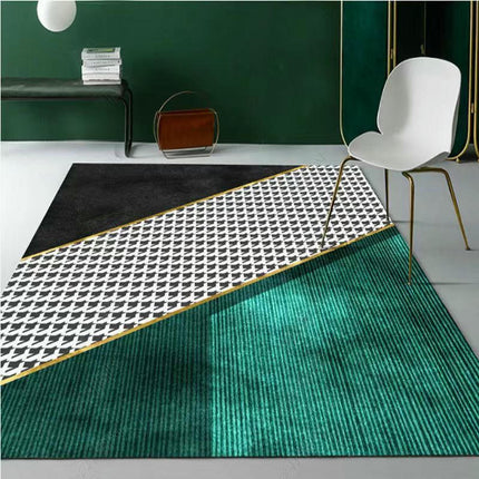 Green Area Rug Abstract Carpets for Indoor Non-Slip Modern Rugs Home Decor Living Room Carpet