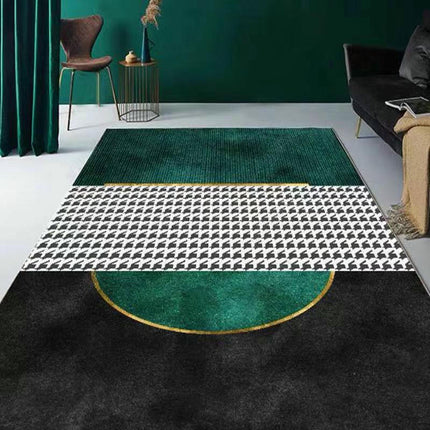 Green Area Rug Abstract Carpets for Indoor Non-Slip Modern Rugs Home Decor Living Room Carpet