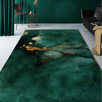 Green Area Rug Abstract Carpets for Indoor Non-Slip Modern Rugs Home Decor Living Room Carpet