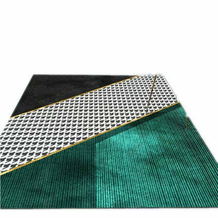 Green Area Rug Abstract Carpets for Indoor Non-Slip Modern Rugs Home Decor Living Room Carpet