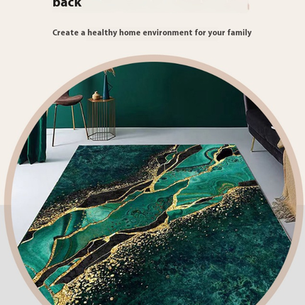 Green Area Rug Abstract Carpets for Indoor Non-Slip Modern Rugs Home Decor Living Room Carpet