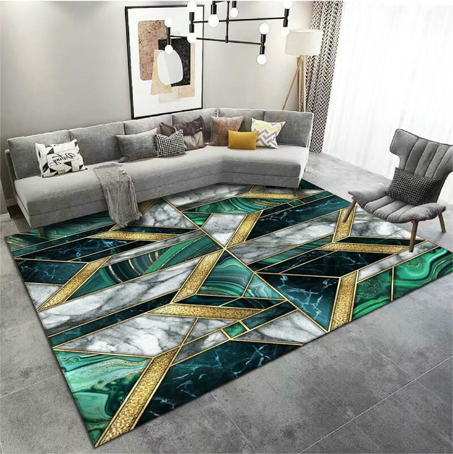 Rug Modern Indoor Area Rug, Geometric Carpet Living Room, Bedroom, Dining Room, and Kitchen