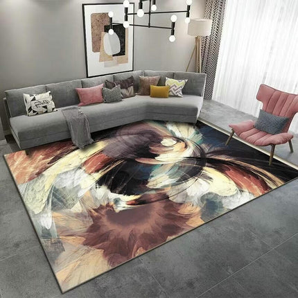 Modern Abstract Area Rug Rugs for Living Room Bedroom-Carpet Machine Washable Rugs Contemporary