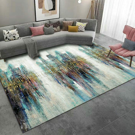 Modern Abstract Area Rug Rugs for Living Room Bedroom-Carpet Machine Washable Rugs Contemporary