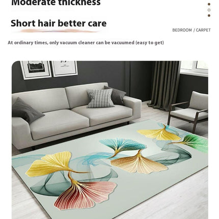 Modern Home Decor Indoor Non-Slip Rug,Leaves Living Room Area Rug, Carpet for Bedroom