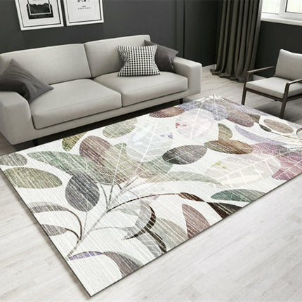 Modern Home Decor Indoor Non-Slip Rug,Leaves Living Room Area Rug, Carpet for Bedroom