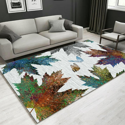 Modern Home Decor Indoor Non-Slip Rug,Leaves Living Room Area Rug, Carpet for Bedroom