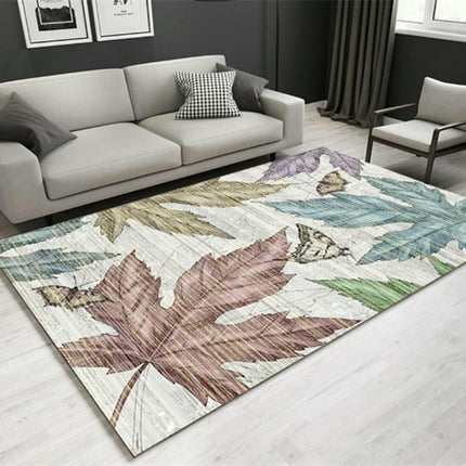 Modern Home Decor Indoor Non-Slip Rug,Leaves Living Room Area Rug, Carpet for Bedroom