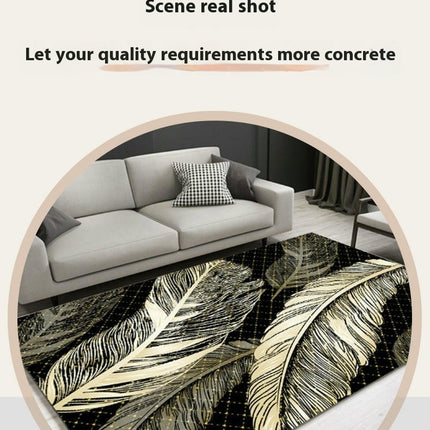 Modern Home Decor Indoor Non-Slip Rug,Leaves Living Room Area Rug, Carpet for Bedroom