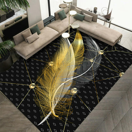 Modern Carpet for Bedroom Feathers Home Decor Indoor Non-Slip Rug,Living Room Area Rug