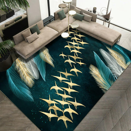 Modern Carpet for Bedroom Feathers Home Decor Indoor Non-Slip Rug,Living Room Area Rug