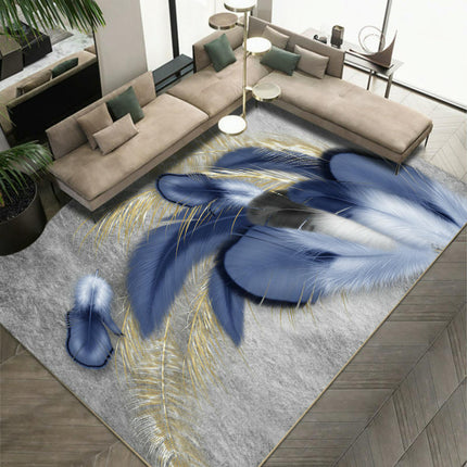 Modern Carpet for Bedroom Feathers Home Decor Indoor Non-Slip Rug,Living Room Area Rug