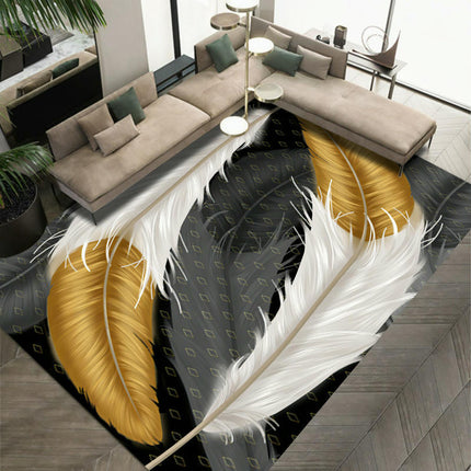 Modern Carpet for Bedroom Feathers Home Decor Indoor Non-Slip Rug,Living Room Area Rug