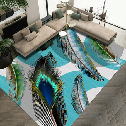 Modern Carpet for Bedroom Feathers Home Decor Indoor Non-Slip Rug,Living Room Area Rug