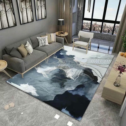 Blue Large Area Rugs Modern Abstract Carpet for Living Room Home Decor Indoor Non-Slip Rug 1