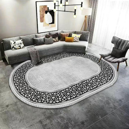 Decor Modern Abstract Oval Area Rug Rugs for Living Room Washable for Bedroom