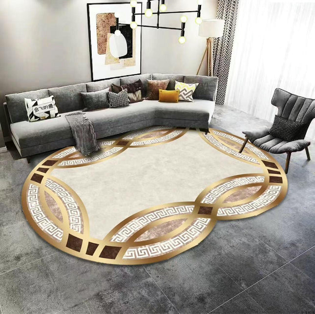 Decor Modern Abstract Oval Area Rug Rugs for Living Room Washable for Bedroom