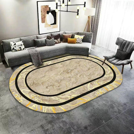 Decor Modern Abstract Oval Area Rug Rugs for Living Room Washable for Bedroom