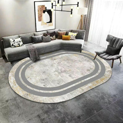 Decor Modern Abstract Oval Area Rug Rugs for Living Room Washable for Bedroom