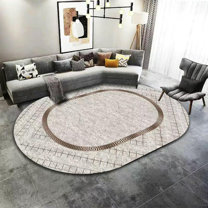 Decor Modern Abstract Oval Area Rug Rugs for Living Room Washable for Bedroom