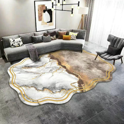 Decor Modern Abstract Oval Area Rug Rugs for Living Room Washable for Bedroom