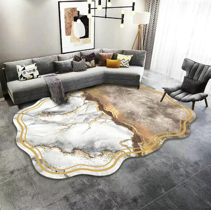 Decor Modern Abstract Oval Area Rug Rugs for Living Room Washable for Bedroom
