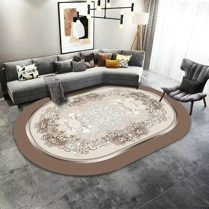 Decor Modern Abstract Oval Area Rug Rugs for Living Room Washable for Bedroom