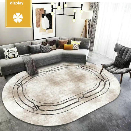 Decor Modern Abstract Oval Area Rug Rugs for Living Room Washable for Bedroom