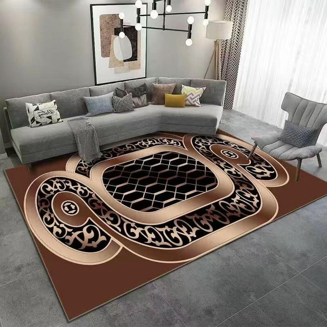 Light Luxury Washable Carpet Large Area Rugs for Living Room Abstract Geometric Carpets