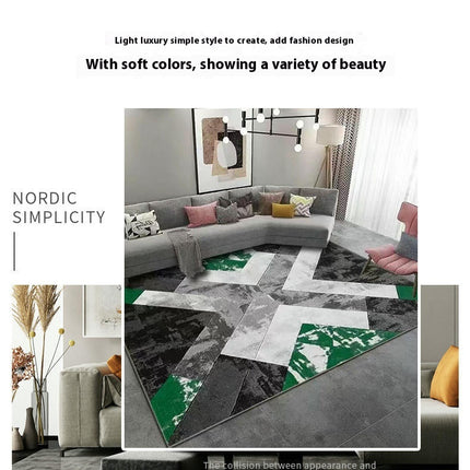 Light Luxury Washable Carpet Large Area Rugs for Living Room Abstract Geometric Carpets