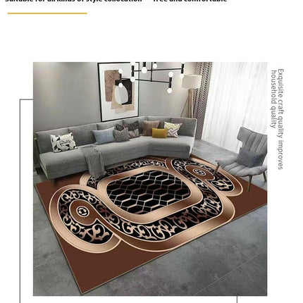 Light Luxury Washable Carpet Large Area Rugs for Living Room Abstract Geometric Carpets