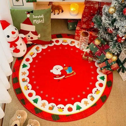 Round Carpet Christmas Washable Carpet Large Area Rugs for Living Room Indoor Area Rug