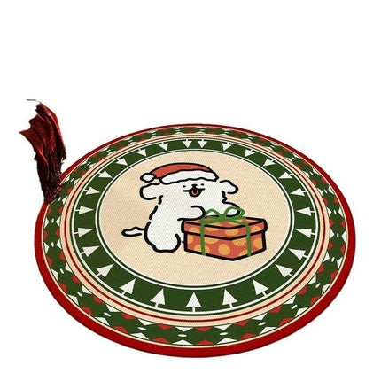 Round Carpet Christmas Washable Carpet Large Area Rugs for Living Room Indoor Area Rug