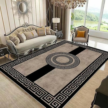 Marble Area Rugs for Living Room, Modern Rug for Bedroom Washable Rug, Large Carpet 1
