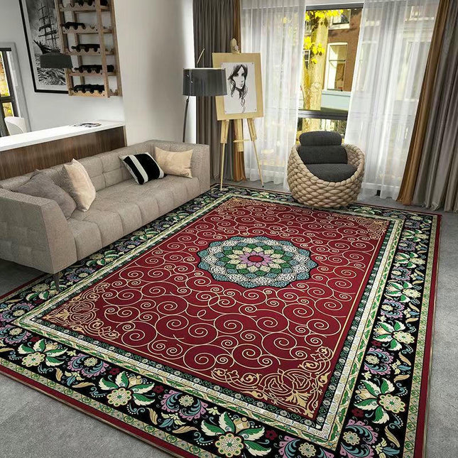 Boho Area Rugs for Living Room Vintage Distressed Rug Indoor Rug Non Slip Carpets for Bedroom