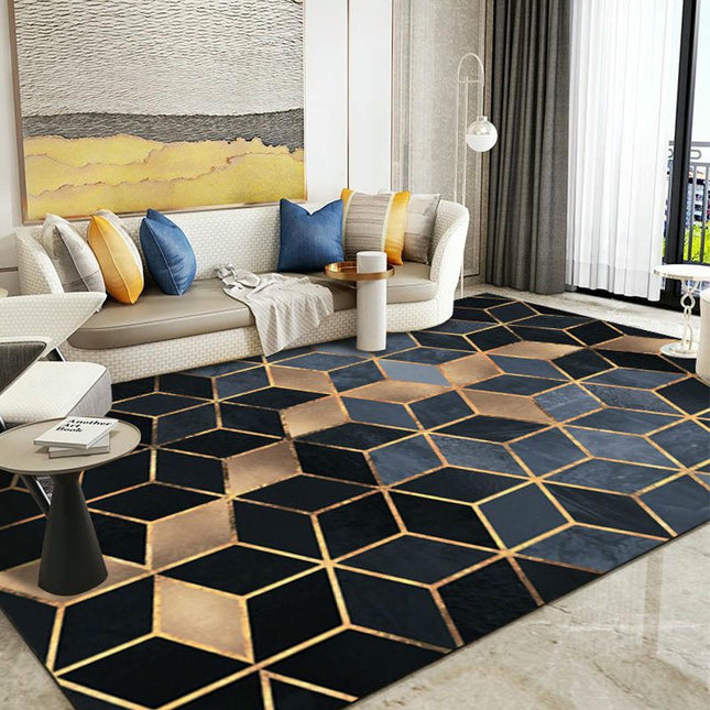 Marble Area Rugs for Living Room Geometric Rug Indoor Rug Non Slip Carpets for Bedroom