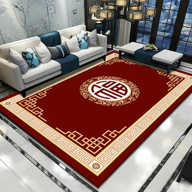 Chinese Style Area Rugs for Living Room Indoor Rug Non Slip Carpets for Bedroom