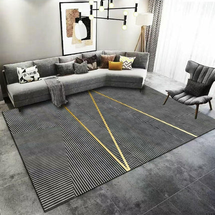 Modern Area Rug Geometric Line Large Washable Rugs for Living Room Soft Rugs for Bedroom
