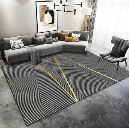 Modern Area Rug Geometric Line Large Washable Rugs for Living Room Soft Rugs for Bedroom