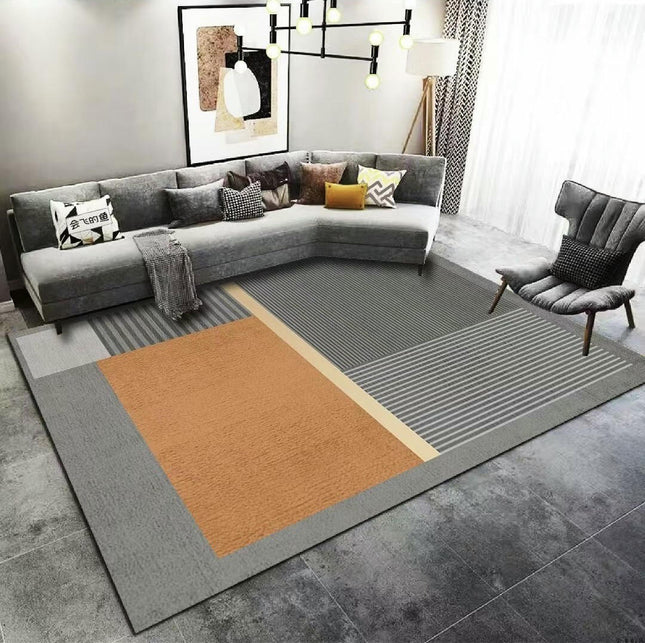 Modern Area Rug Geometric Line Large Washable Rugs for Living Room Soft Rugs for Bedroom