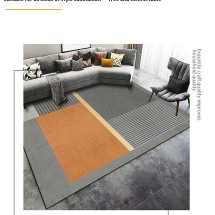 Modern Area Rug Geometric Line Large Washable Rugs for Living Room Soft Rugs for Bedroom